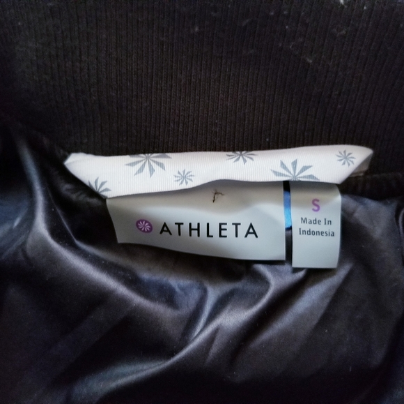 ATHLETA WOMEN GOOSE DOWN BLACK WINTER PUFFY JACKET SIZE SMALL - Picture 3 of 10